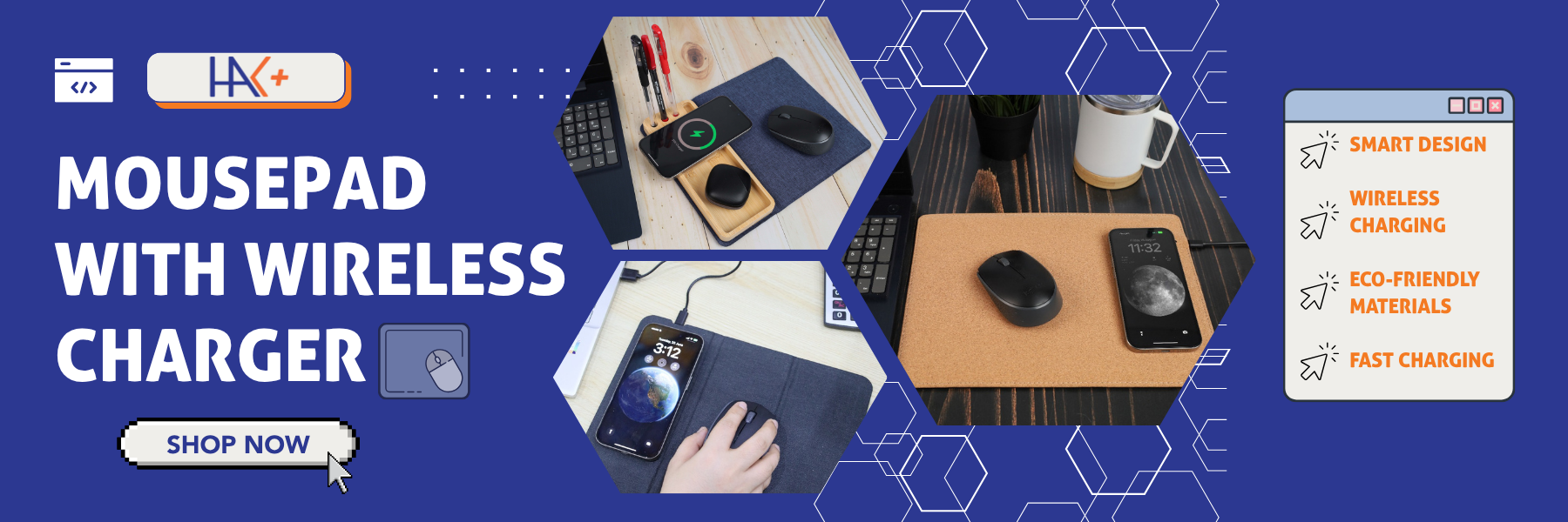 Mousepad with Wireless Charging